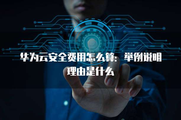 华为云安全费用怎么算:举例说明理由是什么