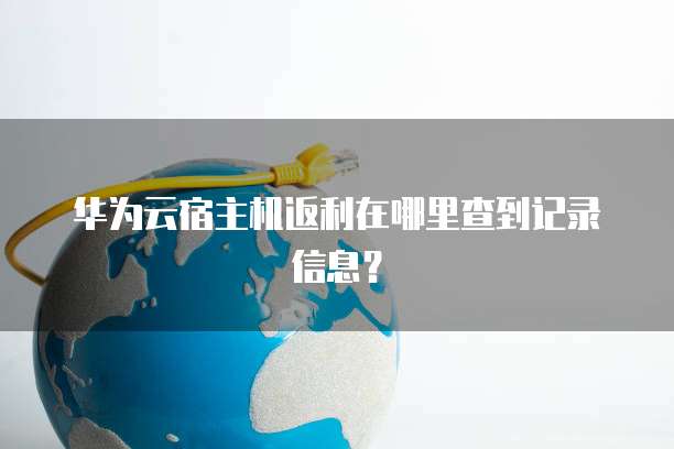 华为云宿主机返利在哪里查到记录信息？