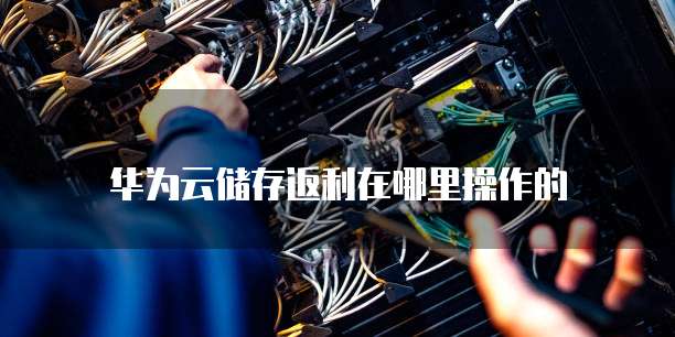 华为云储存返利在哪里操作的