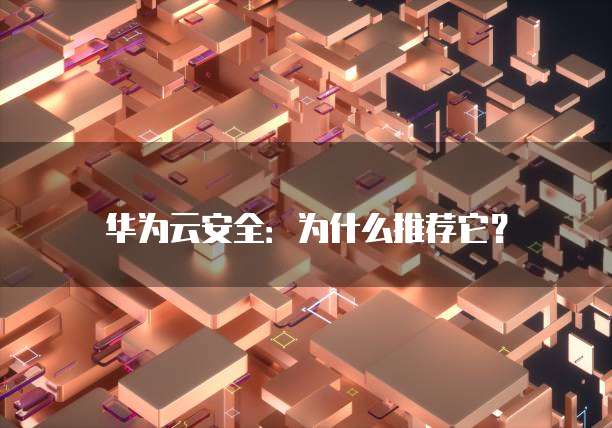 华为云安全:为什么推荐它?