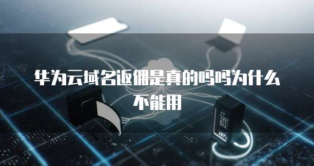 华为云域名返佣是真的吗吗为什么不能用