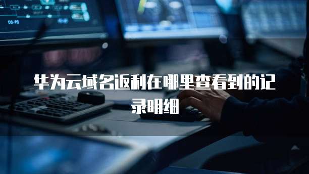 华为云域名返利在哪里查看到的记录明细