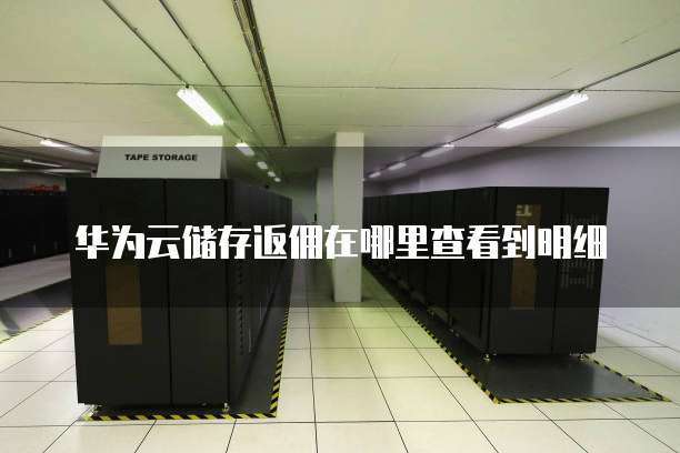 华为云储存返佣在哪里查看到明细
