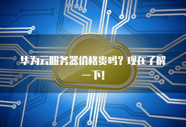 华为云服务器价格贵吗？现在了解一下！