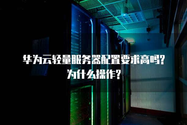 华为云轻量服务器配置要求高吗?为什么操作?