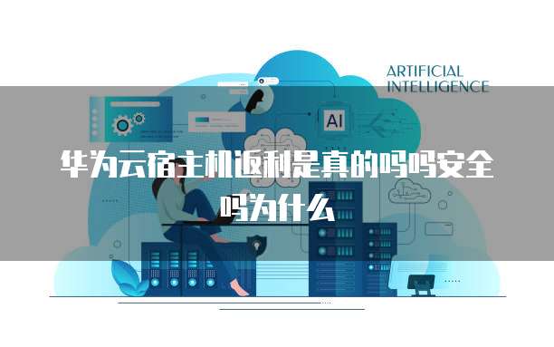 华为云宿主机返利是真的吗吗安全吗为什么
