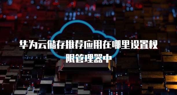 华为云储存推荐应用在哪里设置权限管理器中