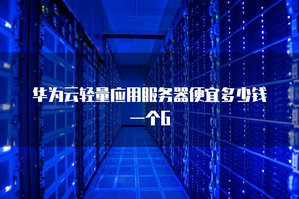 华为云轻量应用服务器便宜多少钱一个G