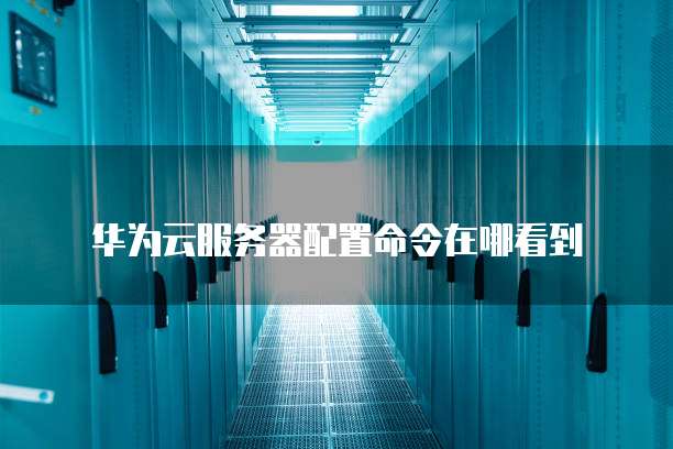 华为云服务器配置命令在哪看到