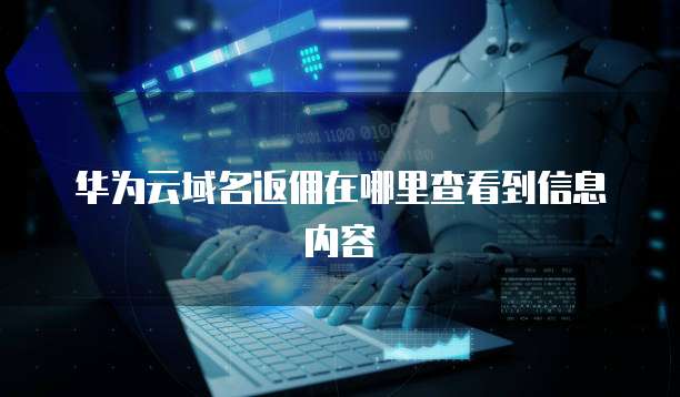 华为云域名返佣在哪里查看到信息内容