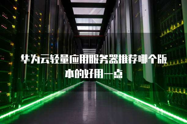 华为云轻量应用服务器推荐哪个版本的好用一点