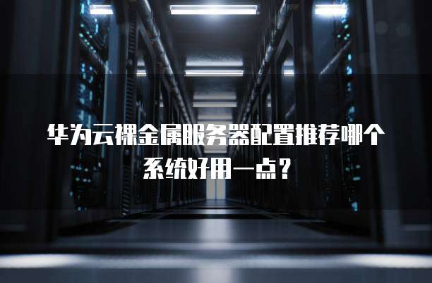 华为云裸金属服务器配置推荐哪个系统好用一点?