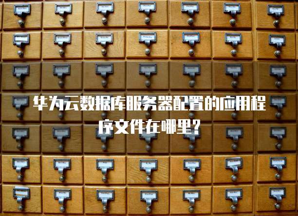 华为云数据库服务器配置的应用程序文件在哪里?