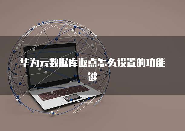 华为云数据库返点怎么设置的功能键
