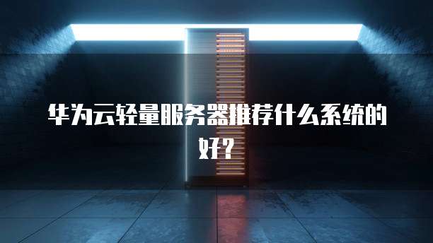 华为云轻量服务器推荐什么系统的好?