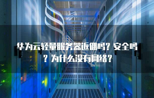 华为云轻量服务器返佣吗?安全吗?为什么没有网络?
