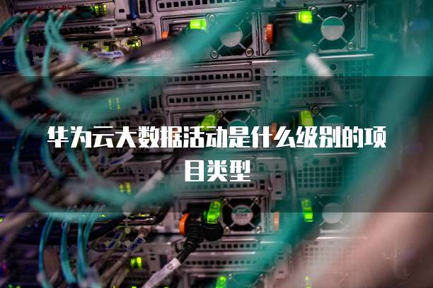 华为云大数据活动是什么级别的项目类型