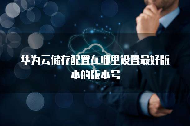 华为云储存配置在哪里设置最好版本的版本号
