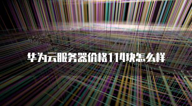 华为云服务器价格114块怎么样