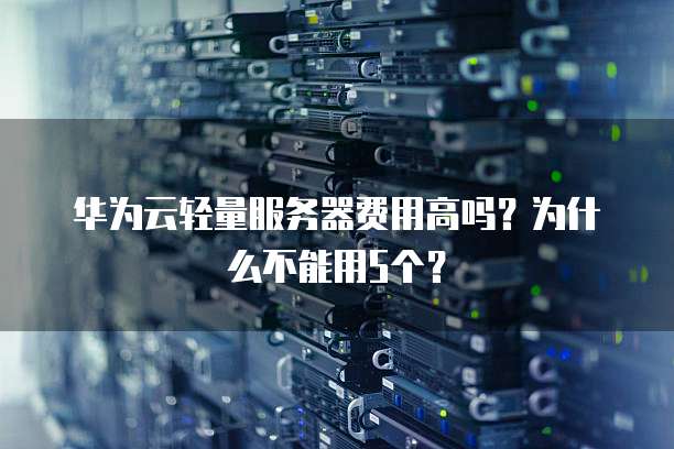 华为云轻量服务器费用高吗?为什么不能用5个?