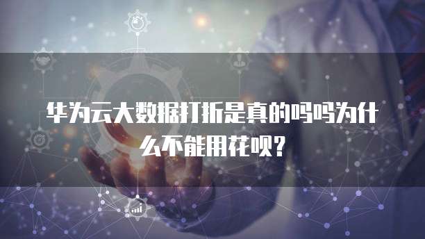 华为云大数据打折是真的吗吗为什么不能用花呗？