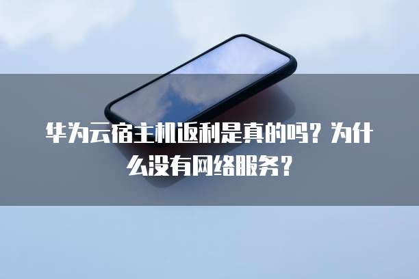 华为云宿主机返利是真的吗?为什么没有网络服务?