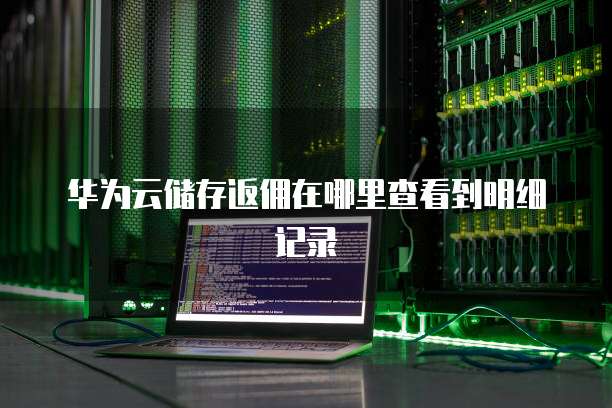 华为云储存返佣在哪里查看到明细记录