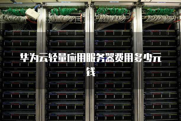 华为云轻量应用服务器费用多少元钱