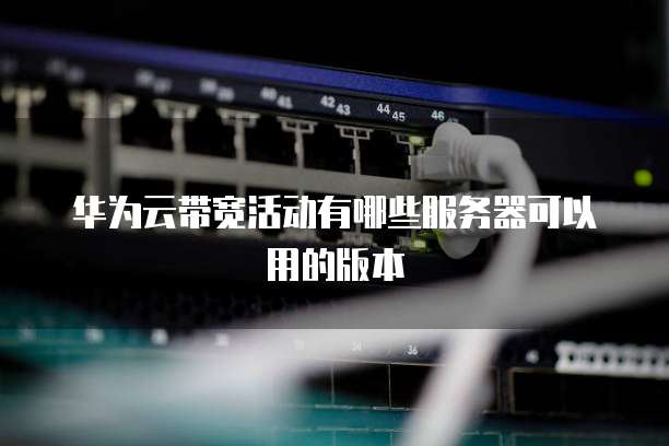 华为云带宽活动有哪些服务器可以用的版本