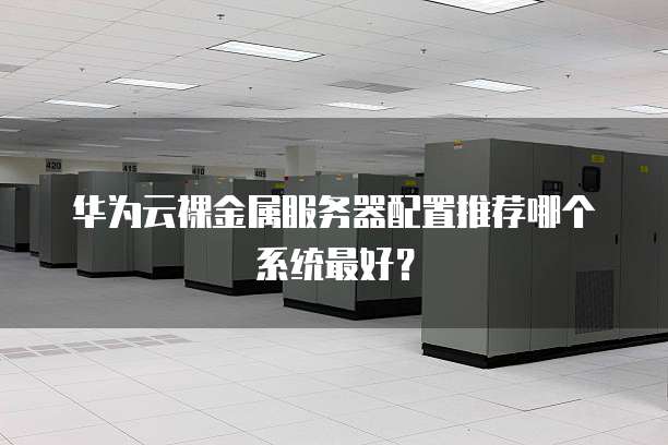 华为云裸金属服务器配置推荐哪个系统最好?