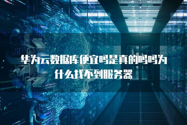 华为云数据库便宜吗是真的吗吗为什么找不到服务器