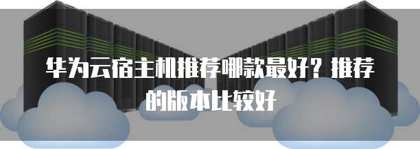 华为云宿主机推荐哪款最好？推荐的版本比较好