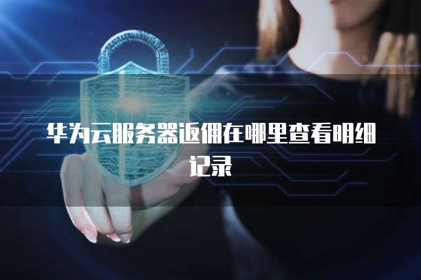 华为云服务器返佣在哪里查看明细记录