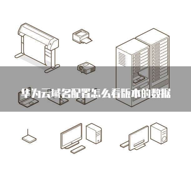华为云域名配置怎么看版本的数据