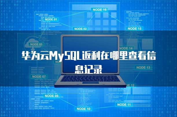 华为云MySQL返利在哪里查看信息记录