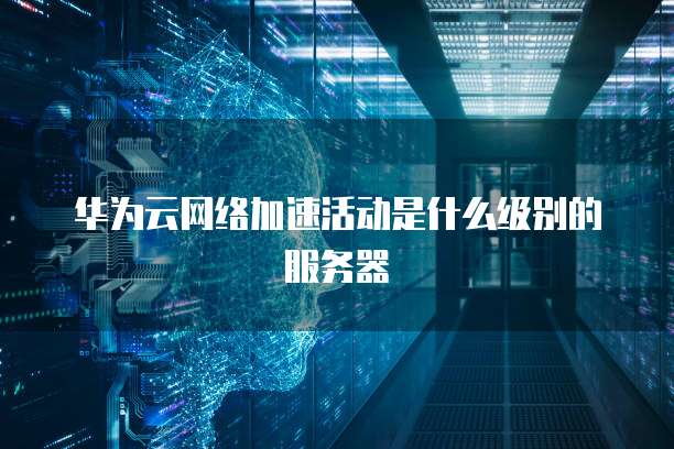 华为云网络加速活动是什么级别的服务器
