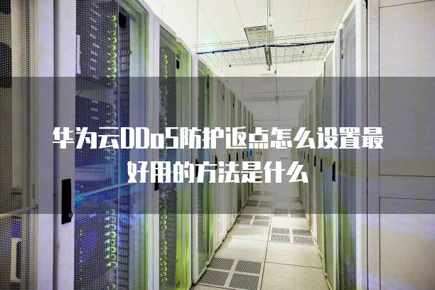 华为云DDoS防护返点怎么设置最好用的方法是什么