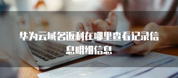 华为云域名返利在哪里查看记录信息明细信息