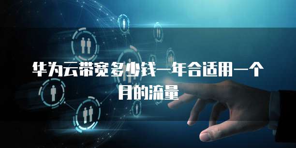 华为云带宽多少钱一年合适用一个月的流量