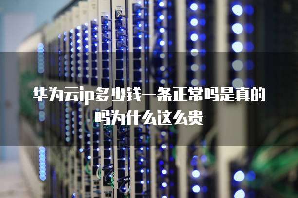 华为云ip多少钱一条正常吗是真的吗为什么这么贵