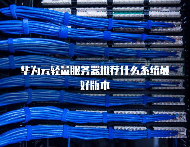 华为云轻量服务器推荐什么系统最好版本
