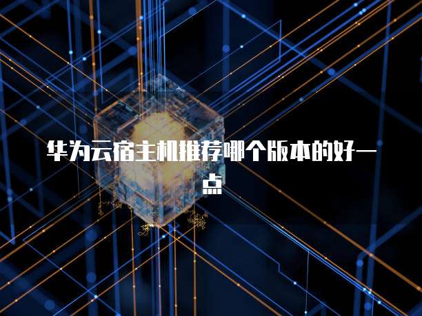 华为云宿主机推荐哪个版本的好一点