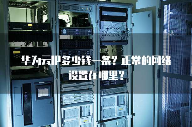 华为云IP多少钱一条?正常的网络设置在哪里?