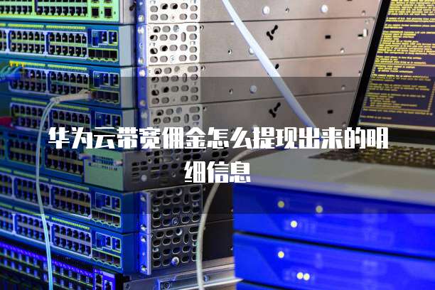 华为云带宽佣金怎么提现出来的明细信息