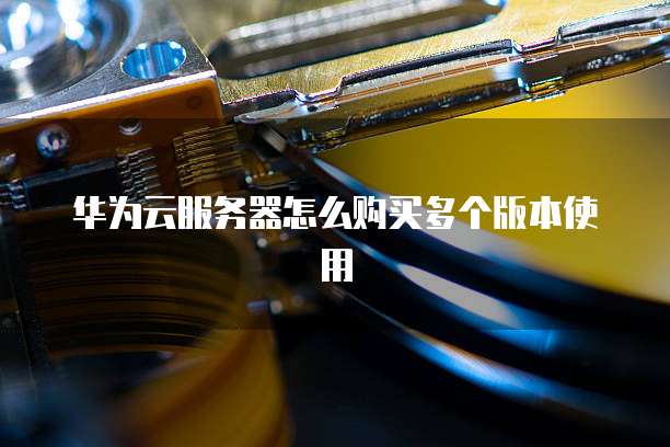 华为云服务器怎么购买多个版本使用