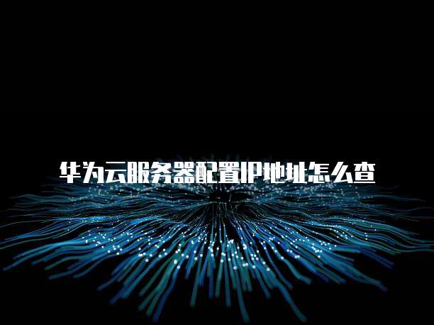 华为云服务器配置IP地址怎么查