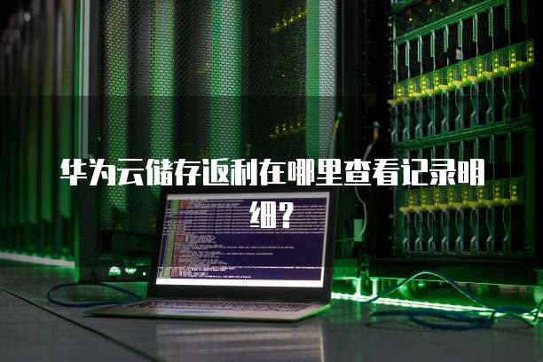 华为云储存返利在哪里查看记录明细?