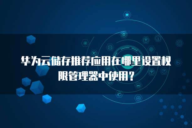 华为云储存推荐应用在哪里设置权限管理器中使用?