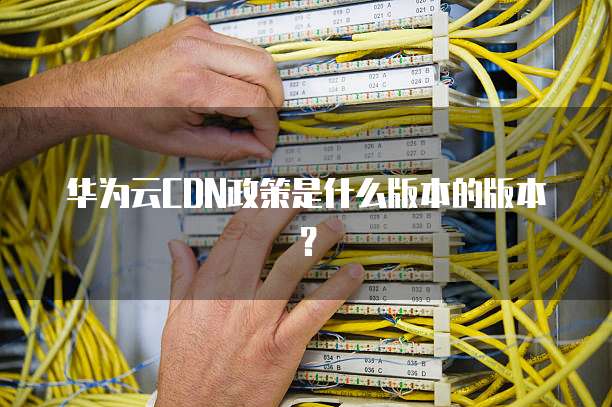 华为云CDN政策是什么版本的版本?