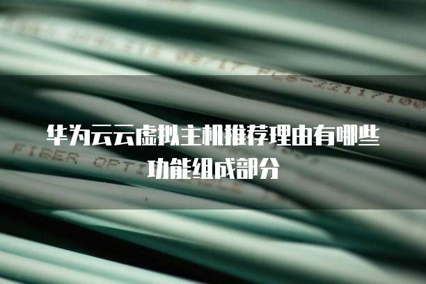 华为云云虚拟主机推荐理由有哪些功能组成部分